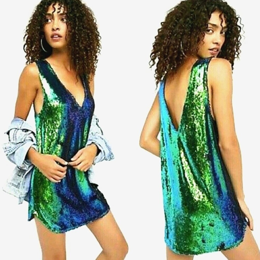 Free People Intimately Mermaid Sequin Mini Dress